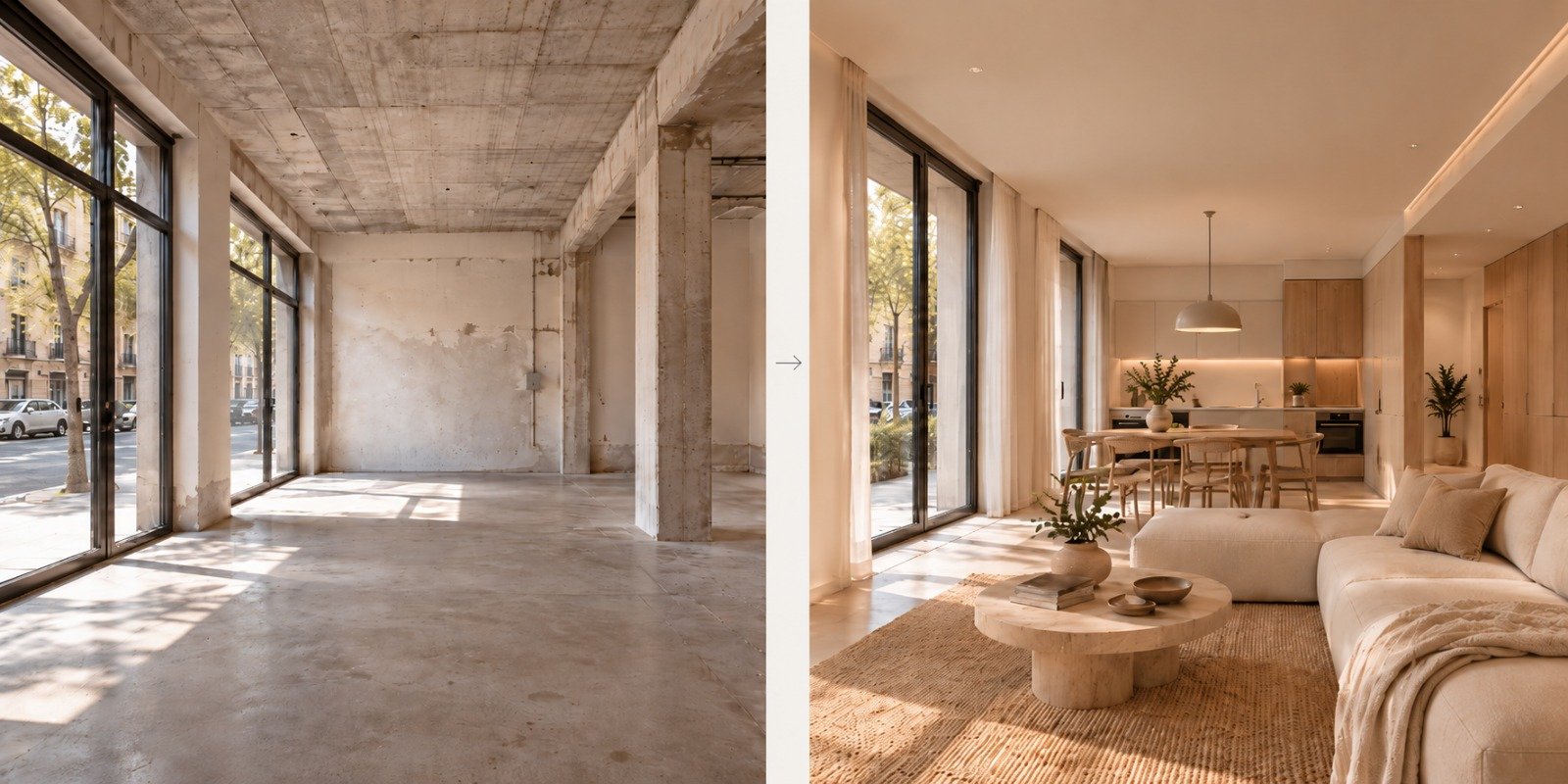 Cambio de local a vivienda: antes y propuesta